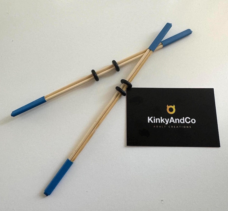Adjustable Bamboo Nipple Clamps (Pair) BDSM Fetish sex toy BLUE