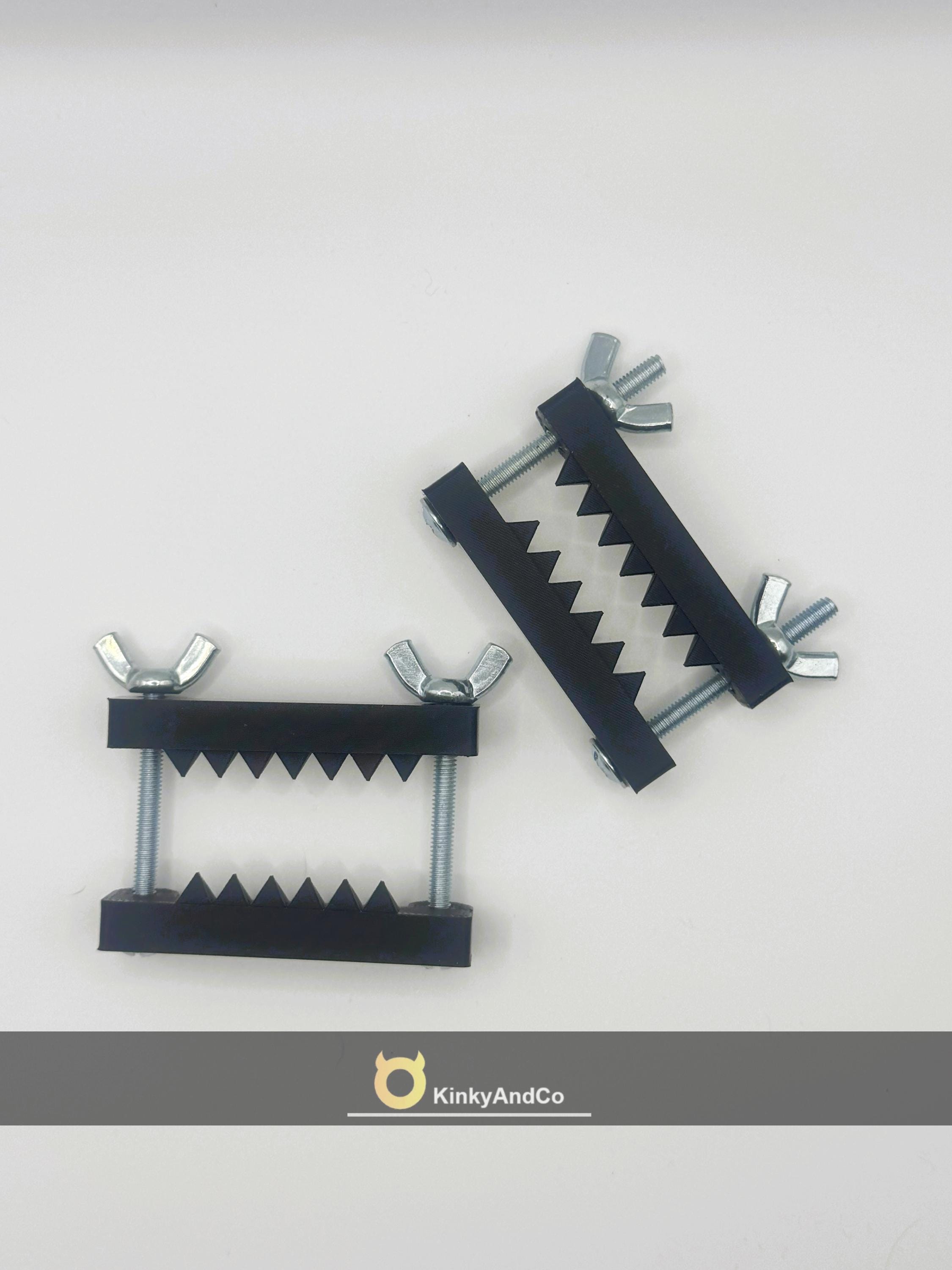 SPIKED NIPPLE PRESS Black     *Bdsm pain fetish torture mistress master bondage pain sado gay * sex toy adult only