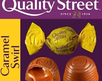 Nestle QUALITY STREET Caramel Swirl Chocolate Gift Xmas New Year Birthday - Quantity 100