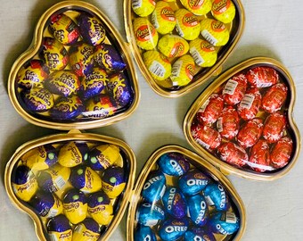Chocolate Easter Egg Gift Pack: Cadbury, Oreo, Reese's, Lindt - Heart Shaped