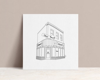 Charmery Baltimore Ice Cream Line Wall Art, 8x8 Print
