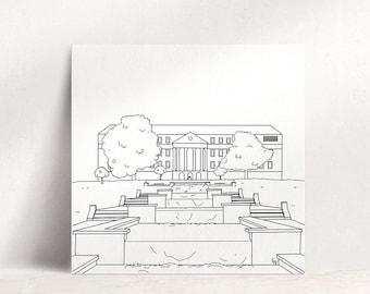McKeldin Mall University of Maryland UMD Terps Wall Art, 8x8 Print