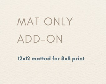 ADD-ON - 12x12 White photo mat for 8x8 print