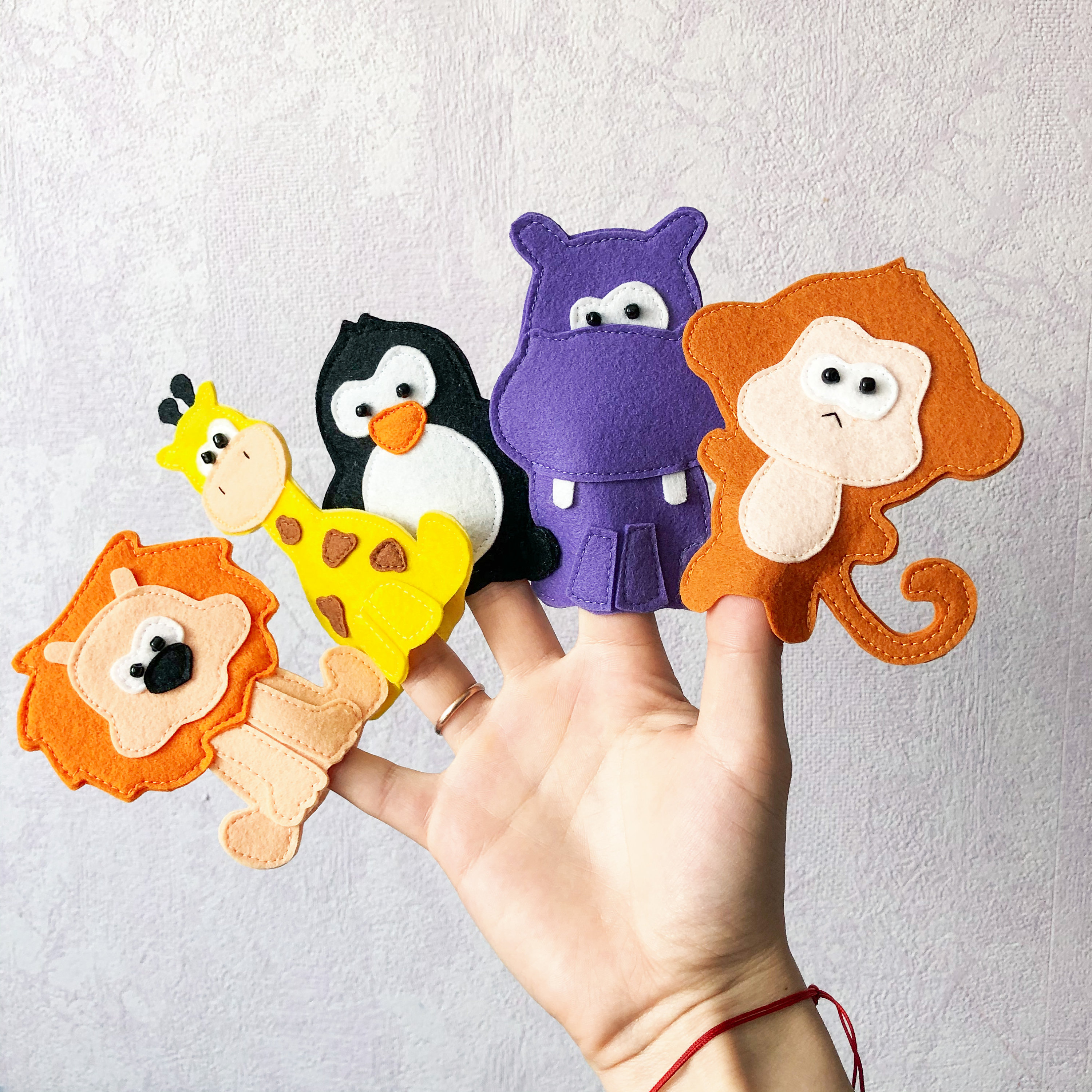 Animals finger puppets Felt finger puppets Children puppets Etsy