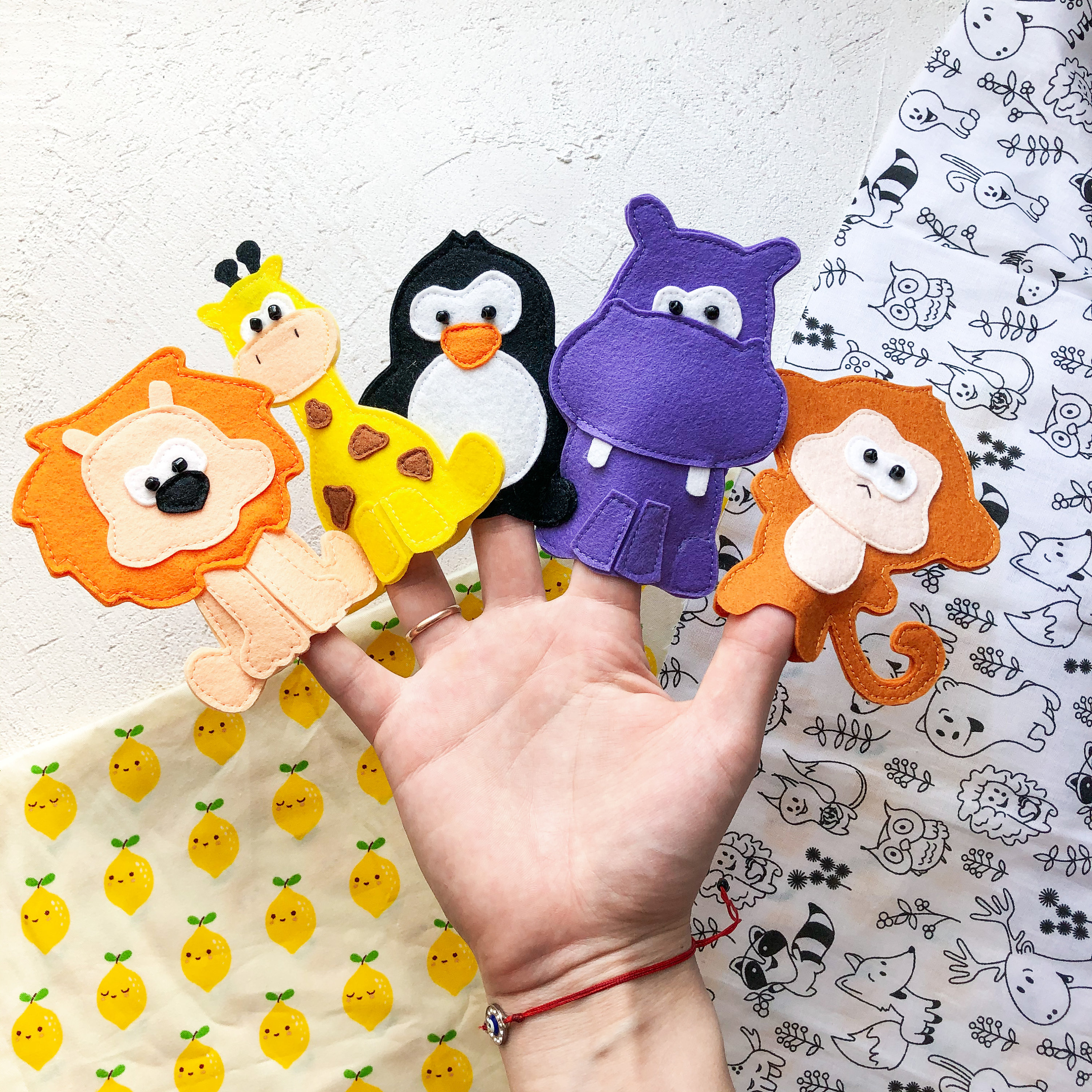 Animals finger puppets Felt finger puppets Children puppets Etsy