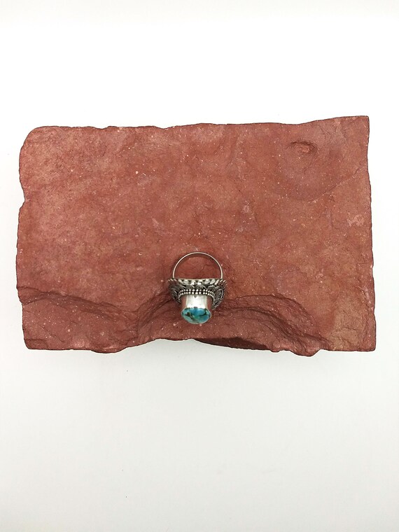 Mojave Blue Turquoise Silver Ring - image 3
