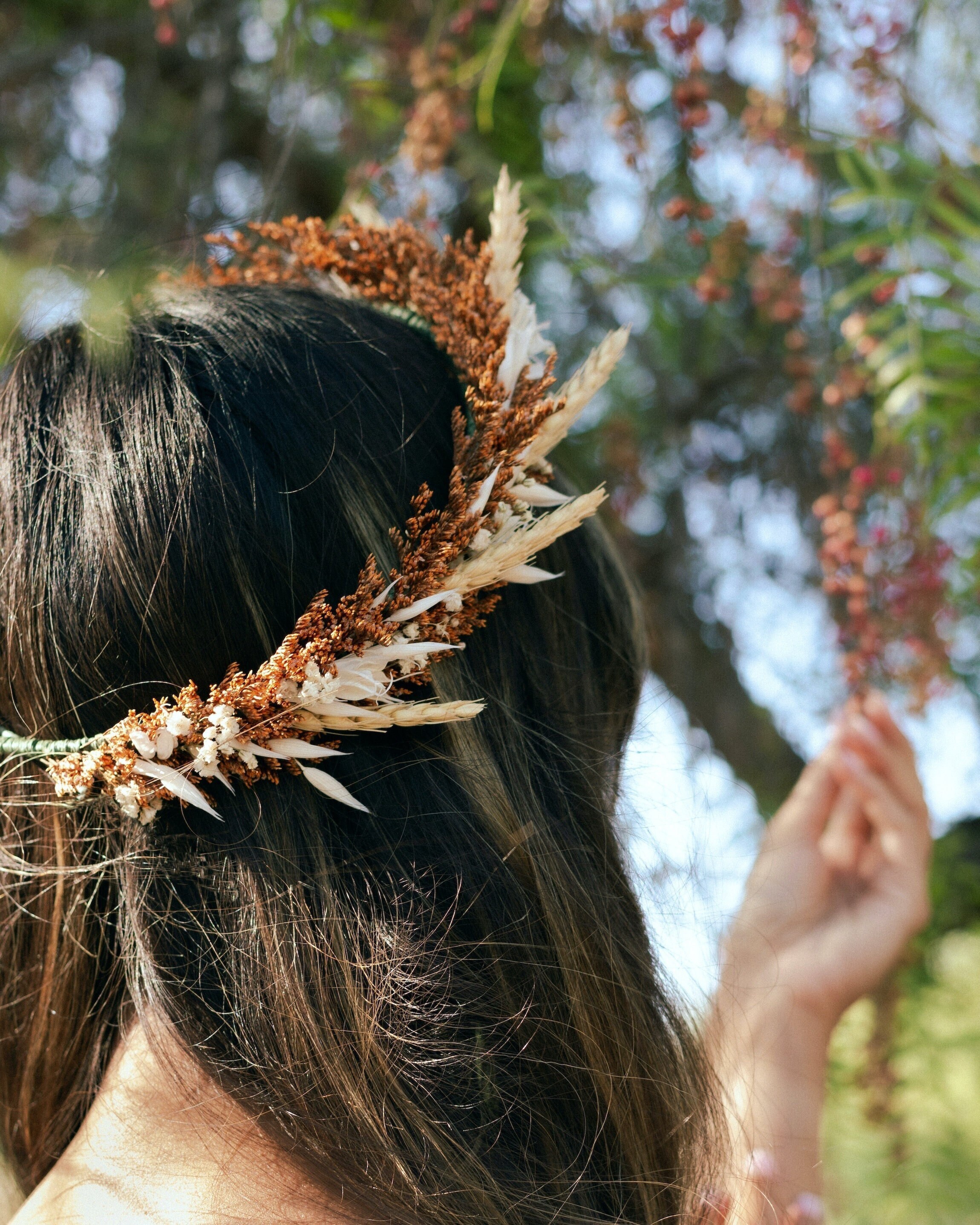 Vintage Boho Crystal Hair Crown Wreath, Bridal Headpiece – AMYO Bridal