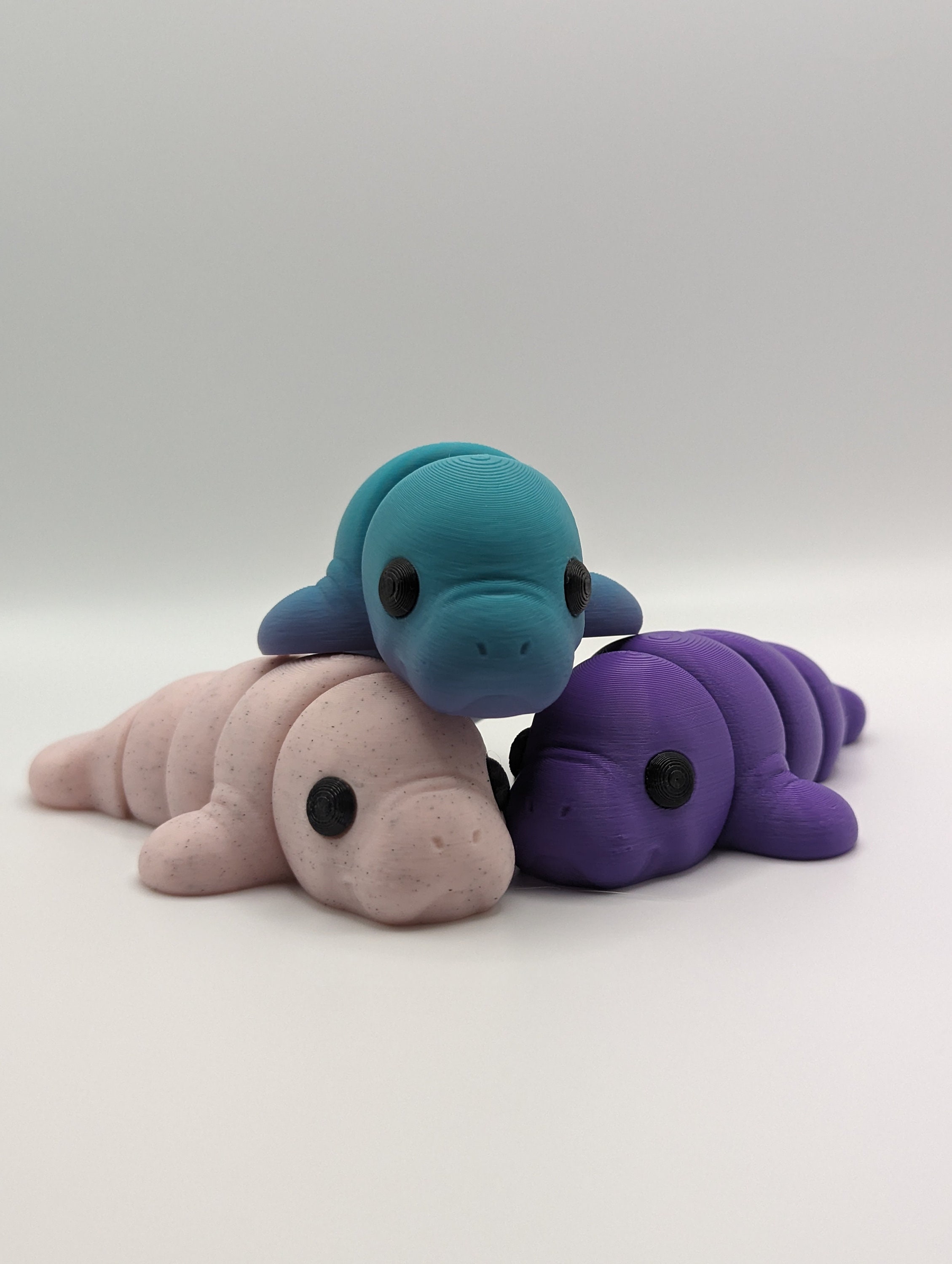 3D Printed Articulated Slug JUMBO/Medium Fidget Toy Slinky
