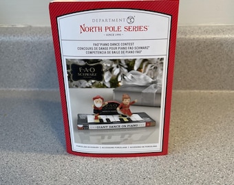 Dept 56 North Pole Village FAO Schwarz Piano Dance Contest  6011408 Christmas