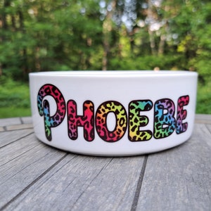 Pet Bowl, Cat Bowl, Small Dog Food Bowl, Pet Water Dish, Personalized Pet Bowl, Pet Gift, Pet Adoption Gift, Custom Cat Bowl, 90's Bowl