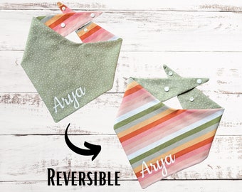 Dog Bandana, Reversible Dog Bandana, Dog Bandana With Snaps, Dog Bandana Personalized, Dog Gifts, New Pet Gift, Pet Adoption Gift