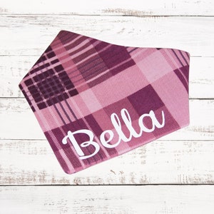 Cat Bandana, Plaid Bandana, Custom Bandana, Personalized Bandana, Small Pet Bandana, Cat Bandana Collar