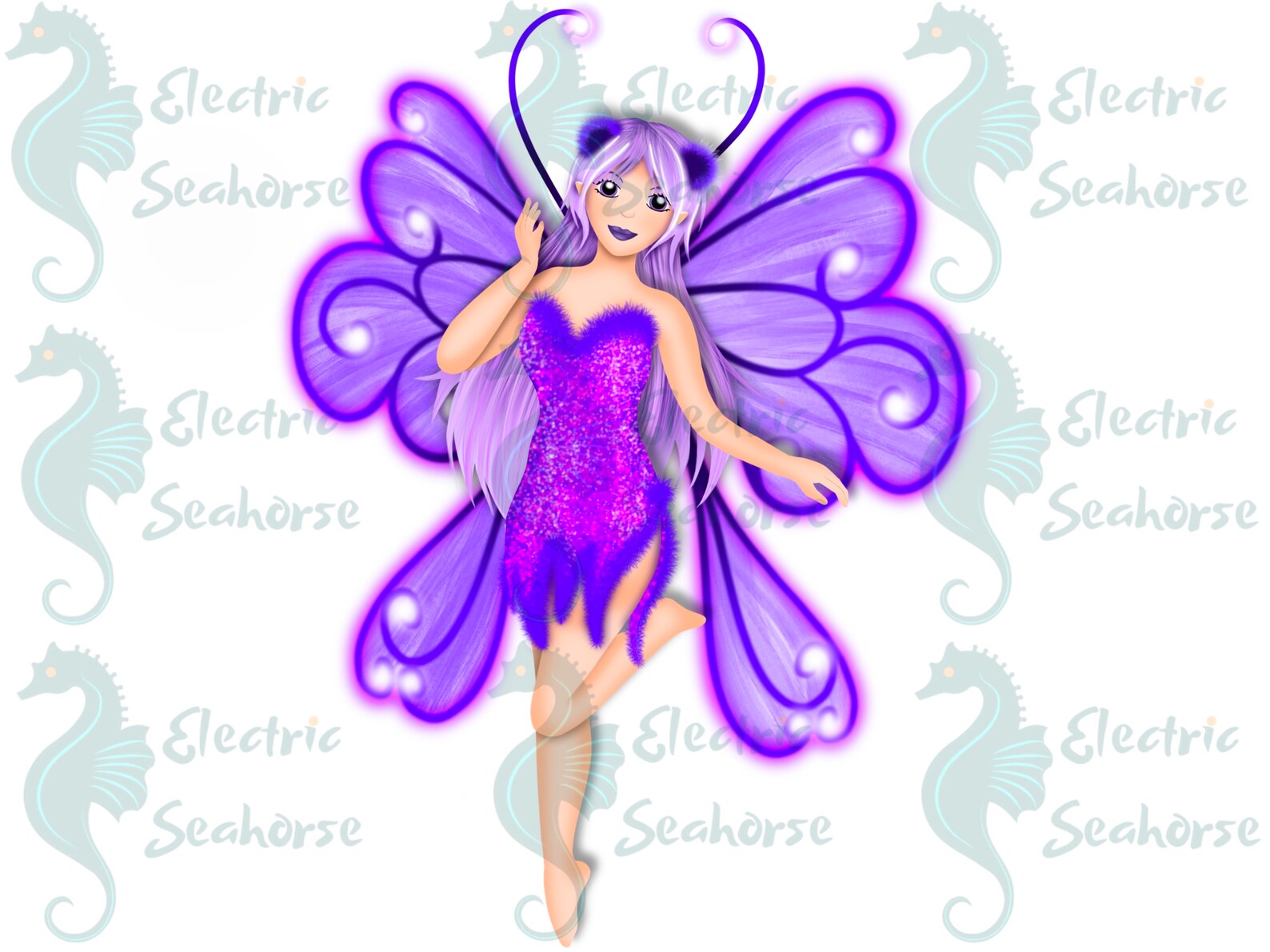 Glow Fairy Clipart Colorful Fairy Clipart Cartoon Fairy Etsy