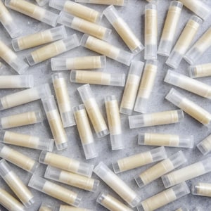 Wholesale Natural, Flavored Lip Balm Mix - Filled & Unlabeled - Bulk Beeswax Chapstick - Coconut Oil, Mango Butter, Vitamin E - Handmade