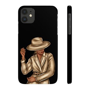Beautiful Black Woman Phone Cases | Cute Black Girl Melanin iPhone Case | For iPhone 14, 13, 12, 11 Pro Max, Mini, Xs, Xr, Xs Max