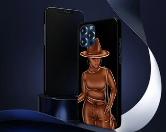 Boss Lady Case For Her | Cute Black Girl Melanin iPhone Case | For iPhone 14, 13, 12, 11 Pro Max, Mini, Xs, Xr, Xs Max
