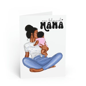 Tarjeta de mamá / Una amada mamá / Tarjeta de felicitación / Interior en blanco / Moderno / Mamá / San Valentín / Cumpleaños / Día de la madre