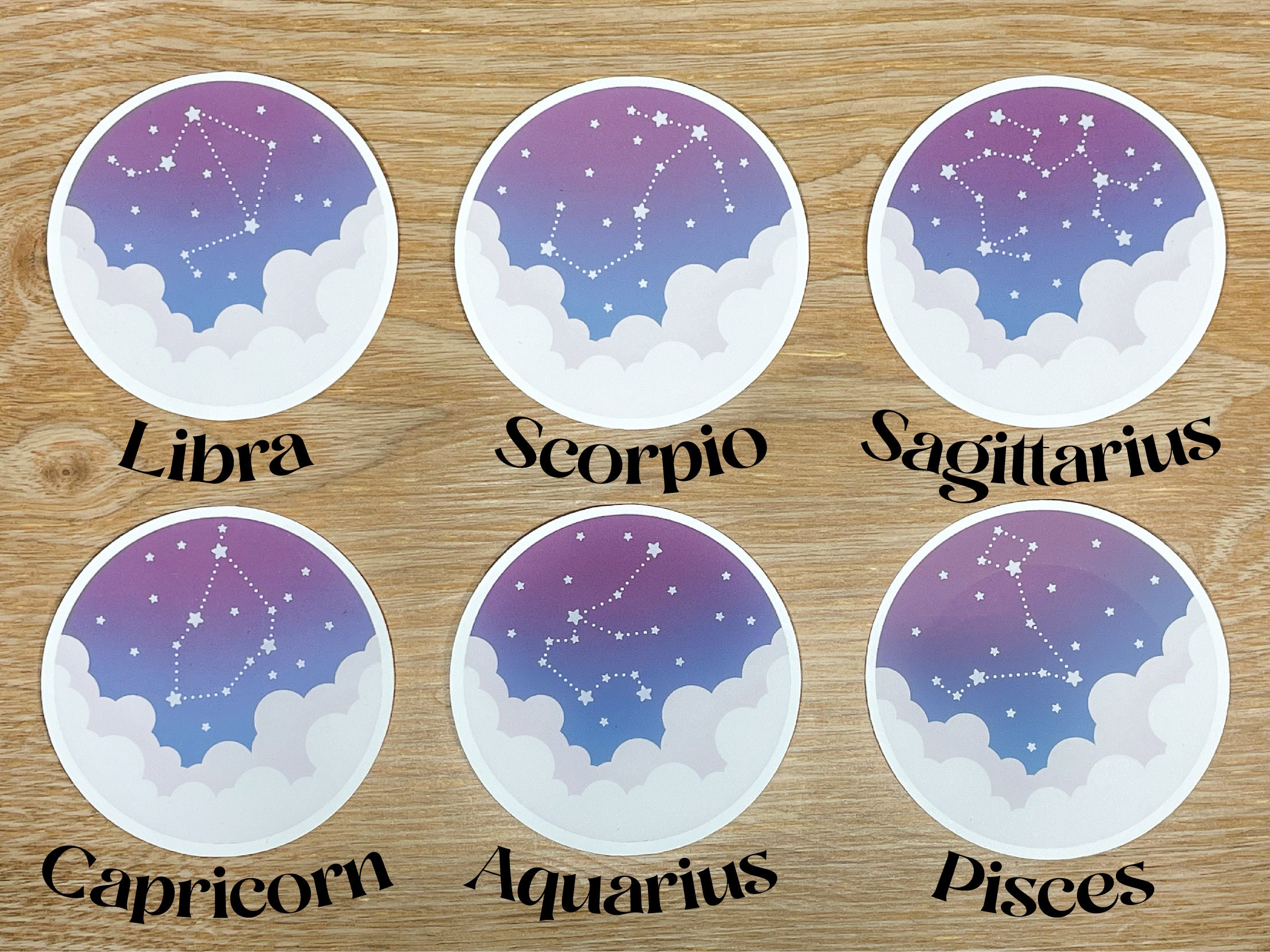 Zodiac Constellation Sticker Aesthetic Sticker Water | Etsy