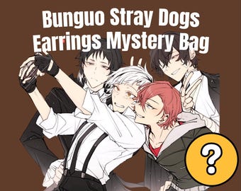 Bunguo Stray Dogs Anime Earrings Mystery Bag, Kawaii Shrink Plastic