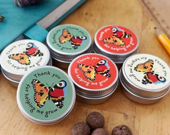 Thank You For Helping Me Grow Teacher Wildflower Seed Gifts