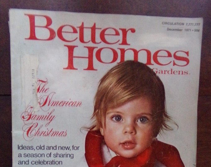 Vintage Better Homes & Garden December 1971 Magazine, Christmas