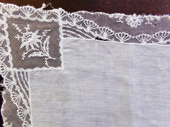 Antique Hand Embroidered Bridal Handkerchief Bund… - image 6