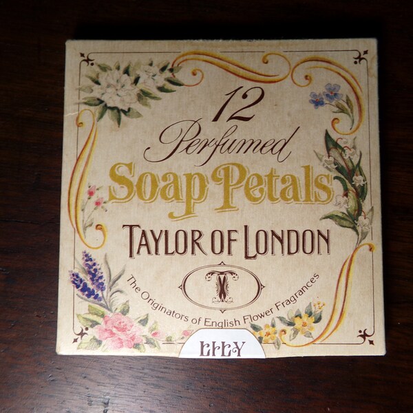 Rare-Vintage Talylor of London Soap Petals,  ,  New in the Box  12 Perfumed Soap Petals, Soap Sheets, Soap Leaves