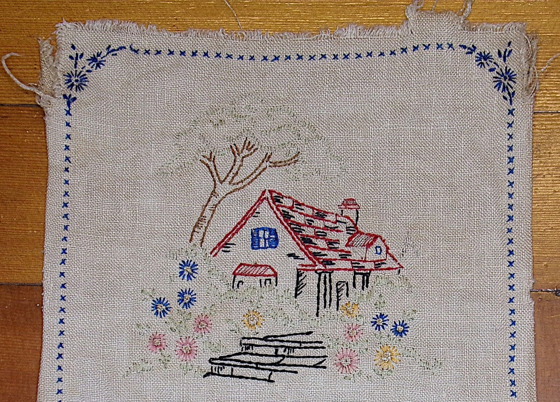 Antique Colonial Samplers, Cross Stitch Panels of a Mothers Love &amp; Home ...
