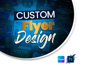 I can create custom flyers/ postcard designs/ business card/ brochures/ charts/ leaflets/ ads  for your business/ event/ group/ social media
