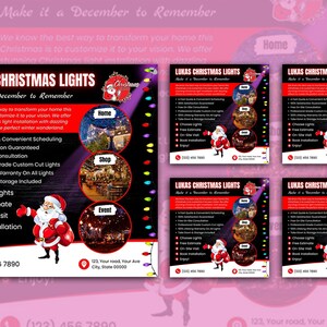 Christmas Light Installation Service Flyer, DIY Canva Editable ...
