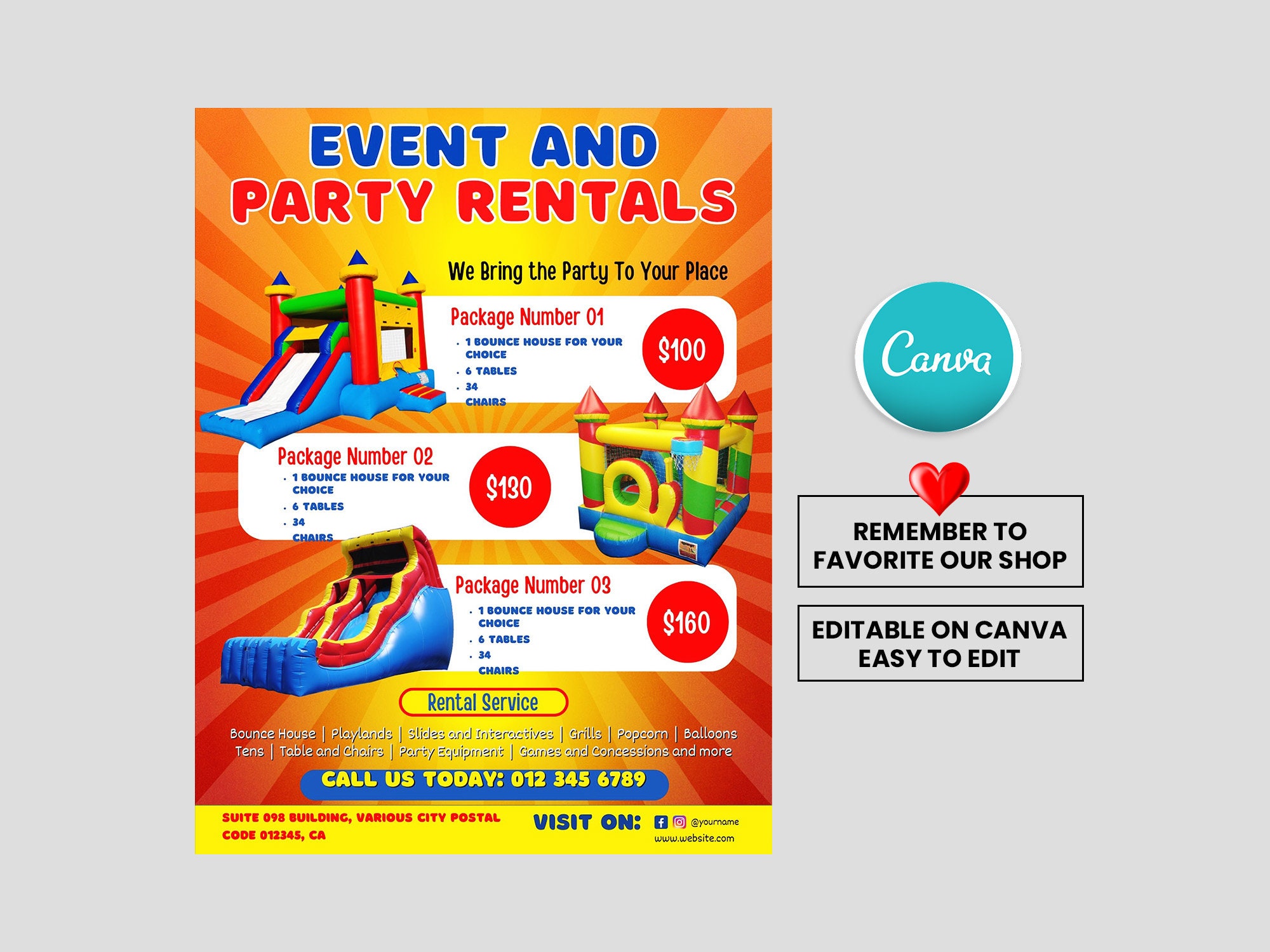 party-rental-flyer-editable-flyer-design-diy-canva-poster-template