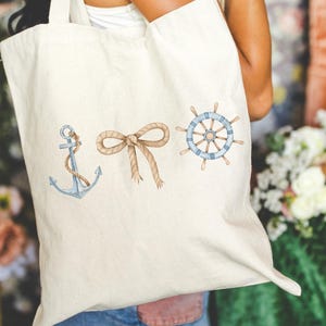 Coquette Nautical Beach Tote Bag Nautical Aesthetic Beach Bag Customized Matching Girls Cruise Trip Tote Bag Group Girls Beach Trip Gift