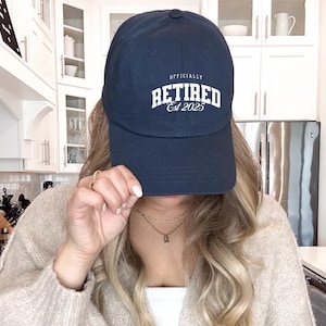 Customized Officially Retired Hat Women Coworker Retirement Gift For Her Retired Gift Idea Female Coworker Retirement Gift Friend Mom Gift