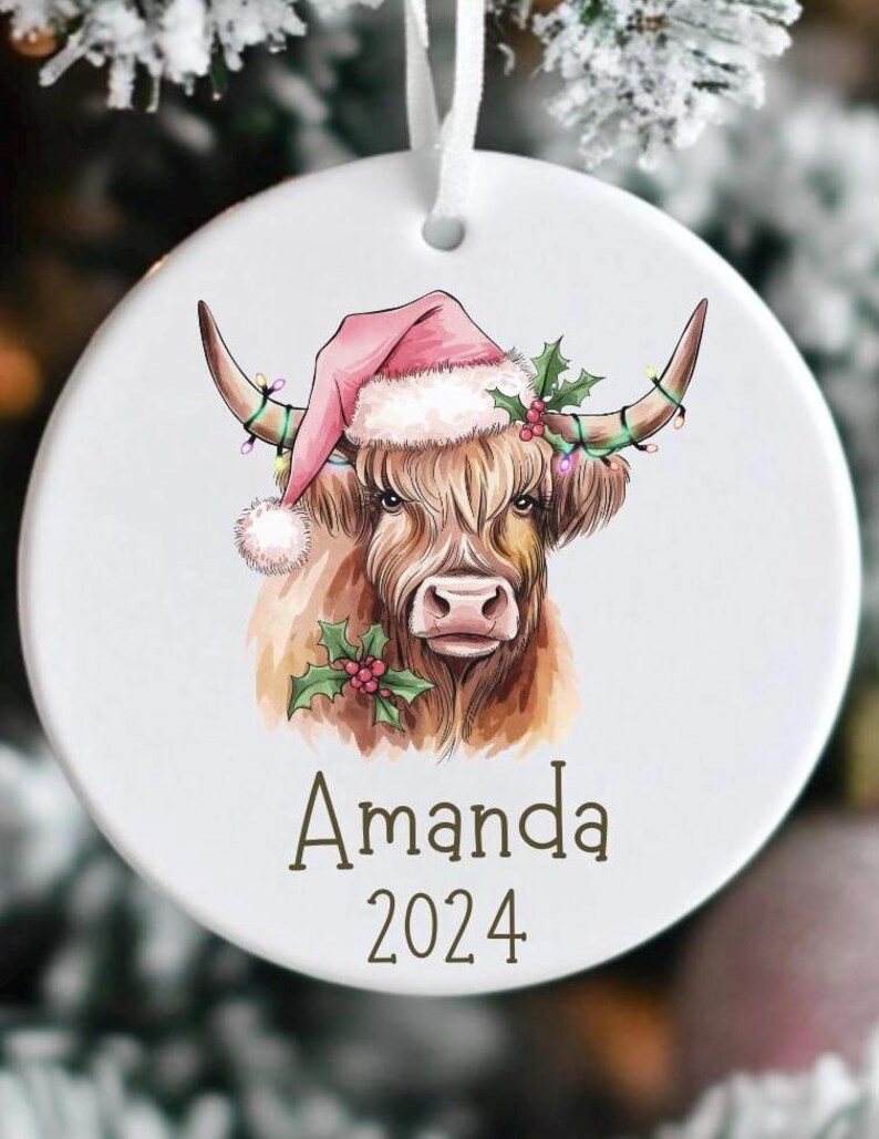 Personalized Ceramic Ornament 2024 Farm Family Ornament Custom Name