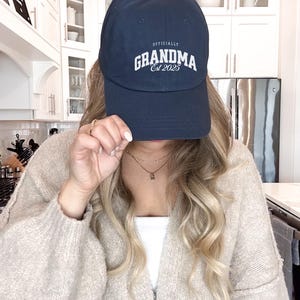 Customized New Grandma Embroidered Hat Women Officially A Grandma Gift New Grandparent Gift Newly A Grandma Gift Established In Grandma Gift