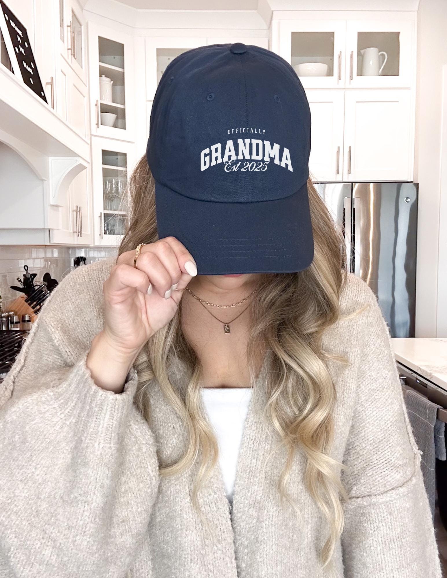 Customized New Grandma Embroidered Hat Women Officially A Grandma