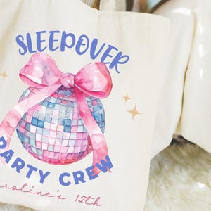 Customized Slumber Party Tote Bag Sleepover Party Favor Teenage Girl ...