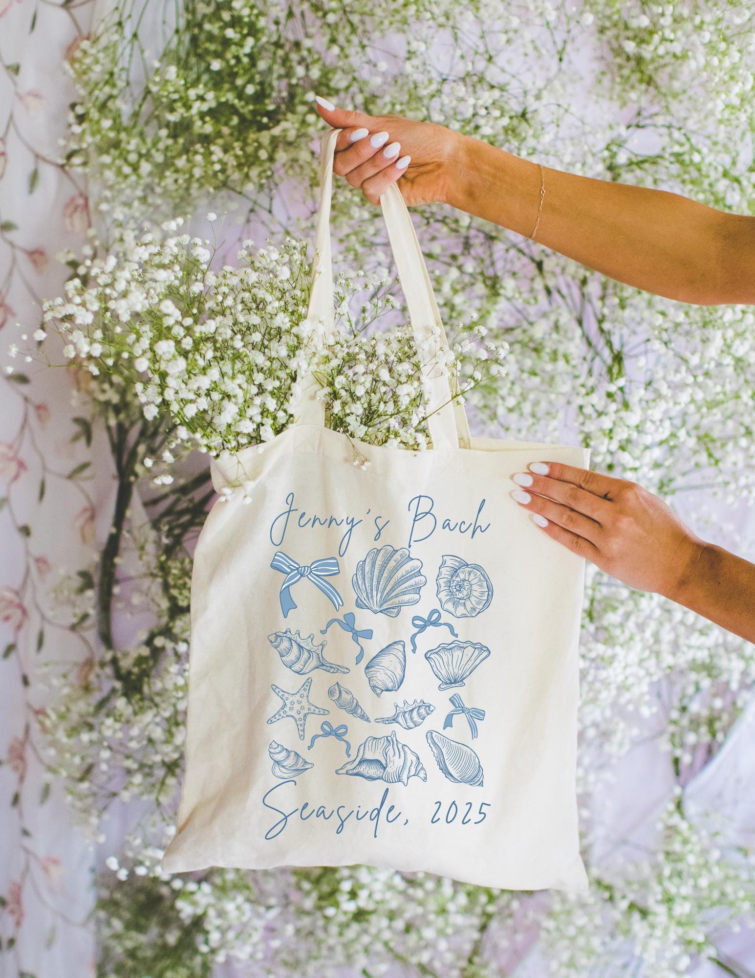 Custom Beach Bachelorette Party Tote Bag Matching Beach Bach Party ...
