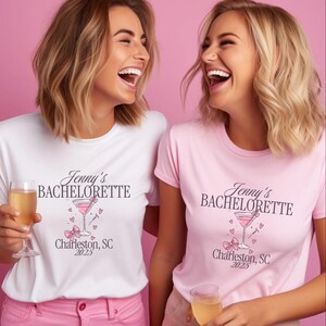 Customized Coquette Bachelorette Shirt Custom Name Coquette Bachelorette Party Tshirt Matching Bachelorette Shirts Coquette Bow Bachelorette