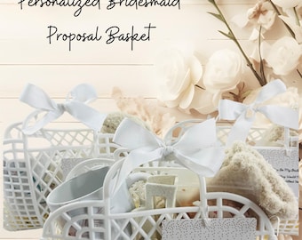 Personalized Bridesmaid Proposal Gift Basket Bridesmaid Proposal Gift Bridesmaid Spa Gift Personalized Gift Basket For Bridesmaid Spa Basket