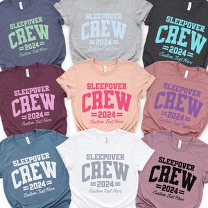 Angepasst Sleepover Shirt Frauen Passender Wochenendausflug Pyjama Party Shirt Benutzerdefinierte Gruppe Geburtstag Party Favor Shirt Passendes Pyjama Shirt