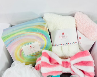 Regalo para niña, regalo para ella, caja de regalo, regalo preadolescente, caja de regalo de cumpleaños para niña, kit de mimos para niña, fiesta de pijamas, rosa
