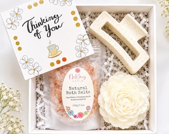 Thinking Of You Gift Set For Her, Comfort Gift Box, Self Care Gift Set For Women, Pamper Gift Basket College Girl, Relaxation Gift Set Idea