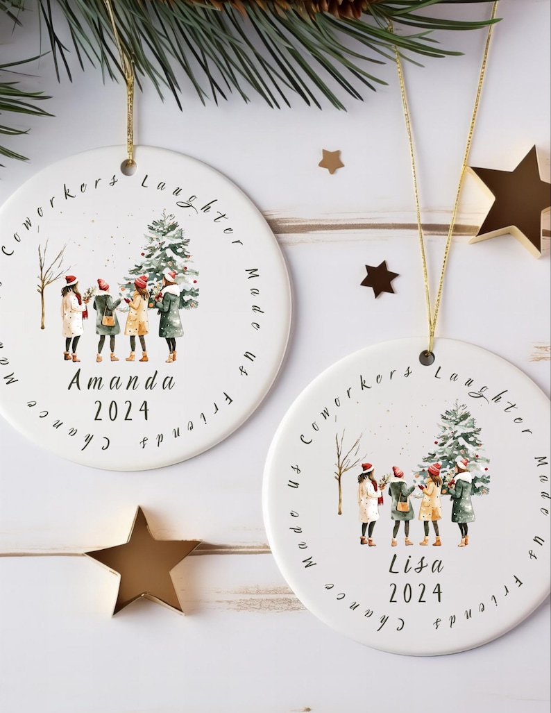 Coworker Christmas Gift Women Holiday Coworker Gift Christmas Ornament