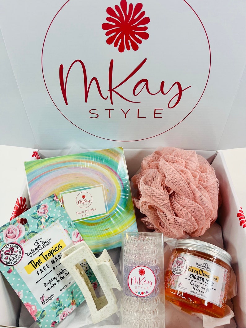 A pamper skin care gift set for a teenager, including facemask and hair gel