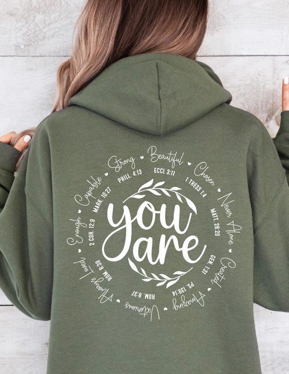 Christian Bible Verse Hoodie Teenager Bible Verse Crewneck Christian Teen Faith Hoodie Unisex Religious Hoodie Oversized Christian Teen Gift