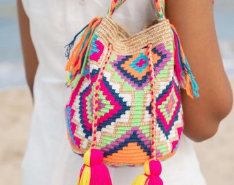 Colombian Crossbody Handmade Wayuu Bag. Colorful Mochila. - Etsy