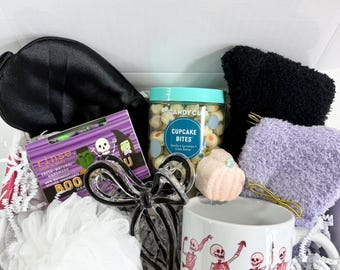 Caja de regalo de Halloween para chica universitaria Paquete de cuidado para estudiantes universitarios Caja de regalo de Halloween para ella Caja de regalo de abucheo Regalo de Halloween Regalo de Halloween