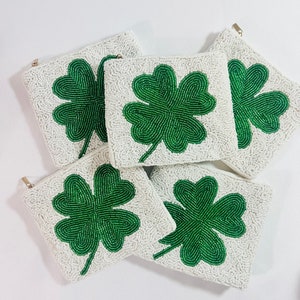 Pochette porte-bonheur, porte-monnaie trèfle, cadeau de la Saint-Patrick, idée cadeau porte-bonheur, cadeau de la Saint-Patrick, sac d'argent, cadeau pour lecteur de cartes, mini porte-monnaie