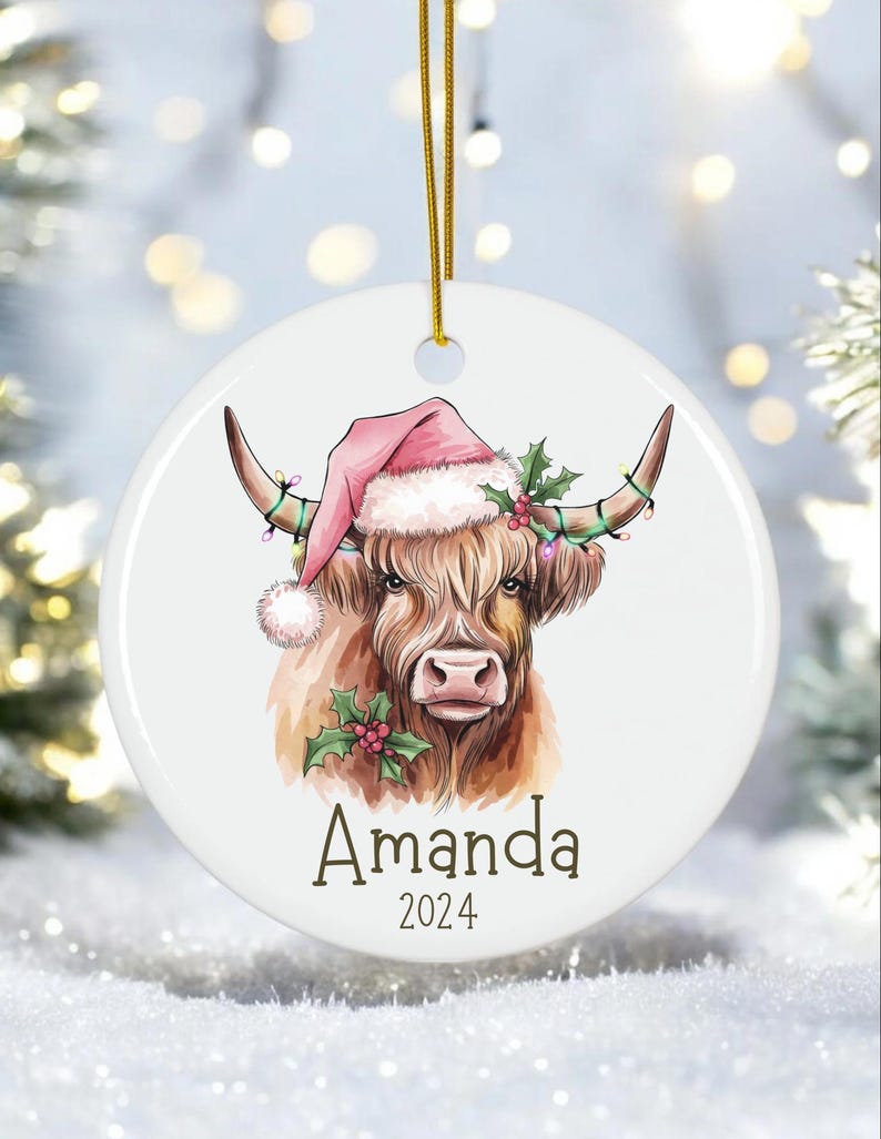Personalized Ceramic Ornament 2024 Farm Family Ornament Custom Name